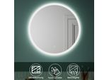 Sonni Specchio Da Bagno Rotondo Ø 60 Cm Interruttore Touch Con Luce Bianca Fredda Illuminazione A Led Con Funzione Antiappannamento Specchio Rotondo