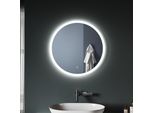 Sonni Ø 60 Cm Interruttore Touch Specchio Da Bagno Rotondo Con Luce Bianca Fredda Illuminazione A Led E Funzione Antiappannamento Specchio Rotondo