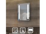 Sonni Specchio Da Bagno Con Interruttore A Sfioramento Illuminazione A Led Senza Nebbia 50X70Cm Specchio Luminoso Da Bagno Specchio Da Parete