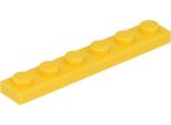 Piastra Lego® 1X6 3666 - 1 Pezzo Giallo