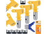 Rosfix Set Ultra Spray 5X 513/517/519/417/617 – Ugelli Per Verniciatura A Spruzzo Con Protezione In Acciaio Inox | Larghezza Di Spruzzo 20 – 30 Cm