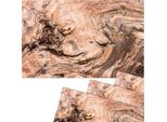 Set Di 4 Tovagliette Lavabili Con Struttura In Radica Effetto Legno