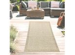 Tappeto Per Interni E Per Esterni Tappeto Da Patio Leggero E Resistente A Tinta Unita In Beige Dimensioni - 80 X 150 Cm