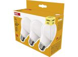 Emos Lampada Led A60 Confezione Da 3 Pezzi, 9,6W In Sostituzione Della Lampadina A Incandescenza Da 60W, Base E27, Luminosità 806 Lumen, Bianco Caldo 3000 Kelvin, Durata 20000 Ore, ZL5F42.3