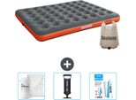 Materasso Gonfiabile Bestway - 2 Persone - 152 X 203 X 22 Cm - Grigio/Arancio - Accessori Inclusi