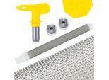 Rosfix Set Ultra Spray 517 – Ugello Per Verniciatura A Spruzzo, 2 Adattatori Di Tenuta, Filtro A 60 Maglie | Larghezza Di Spruzzo 25 Cm