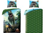 Set Di Biancheria Da Letto Jurassic World - Copripiumino 140X200 Cm E Federa 60X70 Cm In 100% Poliestere