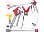 Rosfix Ultraspray Set – Pistola A Spruzzo Per Vernice Con Lancia Da 30 Cm, Paraspruzzi E Ugello 517 | 3000 Psi, Filettatura Da 1/4" E 7/8"" | Acrilico"