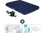Materasso Gonfiabile Bestway - Letto Matrimoniale - 137 X 191 X 22 Cm - Blu - Accessori Inclusi