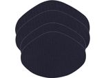 Inf Toppe Per La Riparazione Delle Scarpe - 4 Toppe (2 Grandi, 2 Piccole) Blu Navy