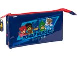 Astuccio Triplo Multiuso Pj Masks Ready Blu Navy 22 X 12 X 3 Cm