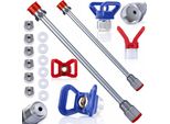 Rosfix Lancia A Spruzzo Set 30 Cm + 50 Cm – Filettatura 7/8” | Pressione 290 Bar | Con Protezione Ugello, Guarnizione E Inserto Rac V