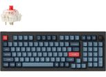 Keychron V5 Max, 96%, Cablato E Wireless, Rf Wireless + Bluetooth, Interruttore Meccanico, Led Rgb, Nero, Grigio