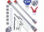 Rosfix Set Lancia Spray 100 Cm + 50 Cm – Per Spruzzatori Di Vernice Con Filettatura Da 7/8” | Pressione 290 Bar | Con Portaugello