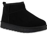Van Hill Donna Stivali Invernali Foderati Caldi Stivaletti Scarpe Con Suola Battistrada 841491, Colore: Nero, Taglia: 37