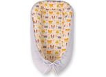 Bozzolo Per Neonati, Bifacciale, Box, Fasciatoio, Bobono Premium - Animali Color Crema