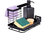 Quvio Organiser- Organizzatore Per Cucina - Organizzatore Per Piano Di Lavoro - Organizzatore Per Cucina - Organizzatore Per Cucina - Organizzatore Per Cucina In Metallo - Organizzatore Per Piano Di Lavoro In Metallo - Organizzatore Per Cucina Nero - Organizzatore Per Piano Di Lavoro Nero - Metallo - Nero