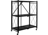 Quvio Carrello Da Cucina - Pieghevole - Carrello Di Servizio - Carrello Da Cucina Con Rotelle - 34 X 71 X 86 Cm