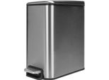 Quvio Portarifiuti A Pedale - Portarifiuti Con Coperchio - Portarifiuti Con Capacità Fino A 12 Litri - Portarifiuti Per Bagno - Portarifiuti Per Cucina - Portarifiuti Con 1 Contenitore - Portarifiuti - Metallo - 5 L