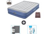 Materasso Gonfiabile Bestway - 2 Persone - 152 X 203 X 46 Cm - Grigio/Blu - Accessori Inclusi