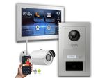 Videocitofono Ip Goliath: 10 Pollici 1 Monitor, Rfid, Argento, Telecamera Wifi : Scatola Da Incasso : 10 Pollici In Bianco : 4 Collegamenti Poe Via:: 4 Poe Selezione Monitor: 10 Pollici In Bianco Scatola Di Montaggio Campanello: Scatola Da Incasso
