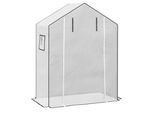 Outsunny Telone Di Ricambio Per Serre Da Giardino, 140 X 73 X 190 Cm, Pellicola Di Ricambio Per Serre Con Cerniera Per Finestre E Porte, Protezione Anti-Uv Per Piante Da Giardino, Bianco