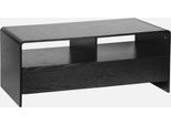 Mobile Tv Con 2 Cassetti E 2 Ripiani, Effetto Legno Arrotondato, Nero