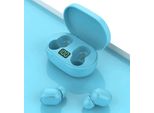Cuffie Wireless E6S Con Bluetooth 5.0 E Custodia Ricaricabile - Blu