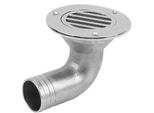 Scarico Del Pavimento Della Barca, Scarico Del Pavimento Della Barca Dell'acciaio Inossidabile, Scarico Dell'acqua Del Pavimento Della Barca, Scarico Marino Del Pavimento Della Barca Di 90 Gradi, Accessori Marini Dell'hardware Della Barca