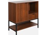 Credenza A 1 Anta In Legno Di Noce, 80Cm, Marrone