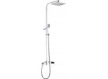 Granitan | Miscelatore Per Doccia Cube Chrom - 150 Mm - Miscelatore Di Alta Qualità Con Doccia A Pioggia - Set Completo
