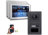 Videocitofono Ip Goliath Con Telecamera 10 Pollici Rfid Antracite : Scatola Da Incasso : 10 Pollici In Bianco : 3 Monitor Numero: 3 Monitor Colore: 10 Pollici In Bianco Montaggio: Scatola Da Incasso