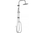 Granitan | Set Doccia ZN5 - 25 Cm - Cromo - Doccia A Pioggia Sottile - Doccetta A 5 Funzioni - Materiali Di Alta Qualità