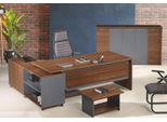 Gruppo Scrivania Ad Angolo Set Completo Di Scrivanie Per Ufficio 3 Pezzi Mobili Da Ufficio In Legno Marrone