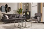 Set Di Divani 31 Posti Set Divano Poltrona Tessuto Nero Set Moderno