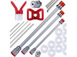 Rosfix Set Prolunga Per Pistola A Spruzzo 30/50/100 Cm, 10 Guarnizioni, Protezione Ugello, 5 Aghi Di Pulizia – Filettatura 7/8”, 290 Bar