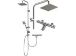 Granitan | Set Doccia Toba - Termostatico - Cromo - Design Minimalista - Alta Qualità