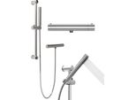 Granitan | Set Doccia Della - Argento/Cromo - Miscelatore Termostatico - Qualità Pregiata Dell'acciaio Inossidabile