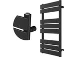 Granitan | Radiatore Da Bagno Oslo - 80X45 Cm - Nero - Design Moderno - Facile Installazione - Minimalista
