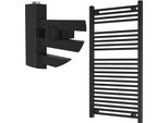 Granitan | Radiatore Bagno Bergen - 120X60 Cm - Nero - Design Moderno - Pratico Ed Elegante
