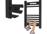 Granitan | Radiatore Bagno Bergen - 60X40 Cm - Nero - Design Moderno - Pratico Portasciugamani
