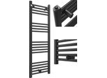 Granitan | Radiatore Da Bagno Puerto - 120/40 Cm - Nero - Design Moderno - Scaldasalviette