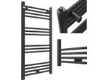 Granitan | Radiatore Da Bagno Puerto - 100/50 Cm - Nero - Design Moderno - Scaldasalviette
