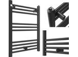 Radiatore Per Bagno Granitan | Puerto - 50/70 Cm - Nero - Design Moderno - Scaldasalviette