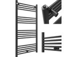 Granitan | Radiatore Da Bagno Puerto - 60X120 Cm - Nero - Design Moderno - Scaldasalviette