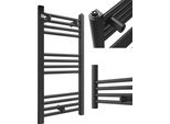 Radiatore Da Bagno Granitan | Puerto - 80/40 Cm - Nero - Design Moderno - Scaldasalviette - Minimalista