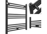 Radiatore Da Bagno Granitan | Puerto - 60X70 Cm - Nero - Design Moderno - Funzione Scaldasalviette