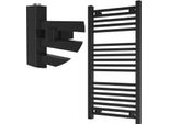 Granitan | Radiatore Da Bagno Bergen - 100X50 Cm - Nero - Design Moderno - Pratico Portasciugamani