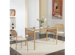 Cdglobal Set Di 2 Sedie Per Sala Da Pranzo, Sedia Da Cucina Con Schienale In Rattan, Sedia Da Soggiorno Con Struttura In Metallo, Sedia In Rattan Per Sala Da Pranzo (47,75X45,97X79,75 Cm)