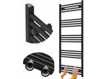 Radiatore Da Bagno Granitan | Raven - 140X60 Cm - Nero - Design Moderno - Funzionalità Ed Eleganza